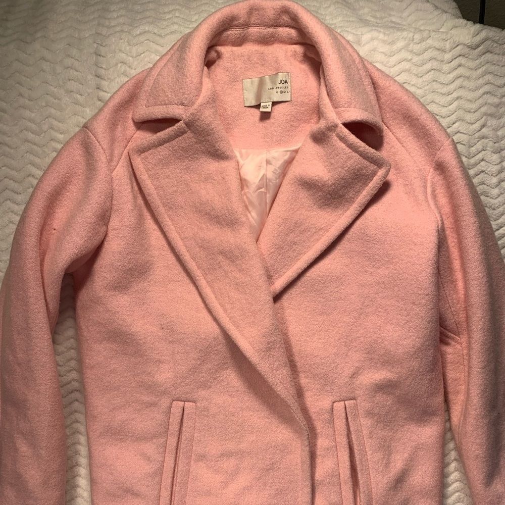 JOA oversized baby pink coat, size small